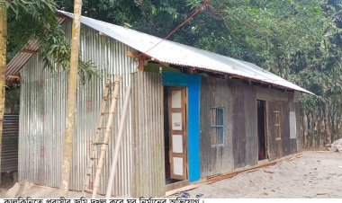 কালকিনিতে প্রবাসীর জমি দখল করে বসতঘর নির্মাণ