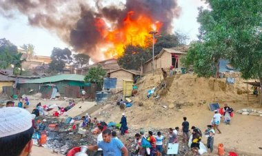 উখিয়ায় রোহিঙ্গা ক্যাম্পে আগুন