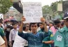 এইচএসসি পরীক্ষা পেছানোর দাবিতে রাজধানীতে বিক্ষোভ