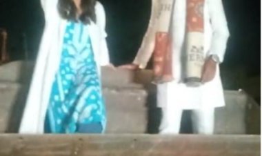 বুলডোজার নিয়ে শ্বশুরবাড়ি এলাকায় রাখি!