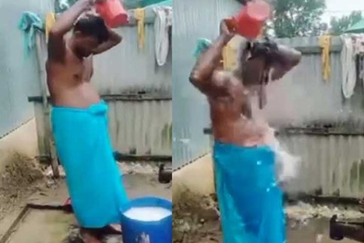 সংসারের ইতি টেনে দুধ দিয়ে গোসল করলেন যুবক