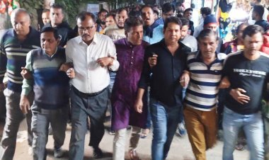 বানারীপাড়ায় তফসিলকে স্বাগত জানিয়ে আওয়ামী লীগের আনন্দ মিছিল