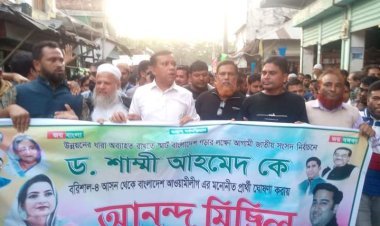 বরিশাল- ৪ আসনে নৌকার মাঝি ড. শাম্মী আহমেদ